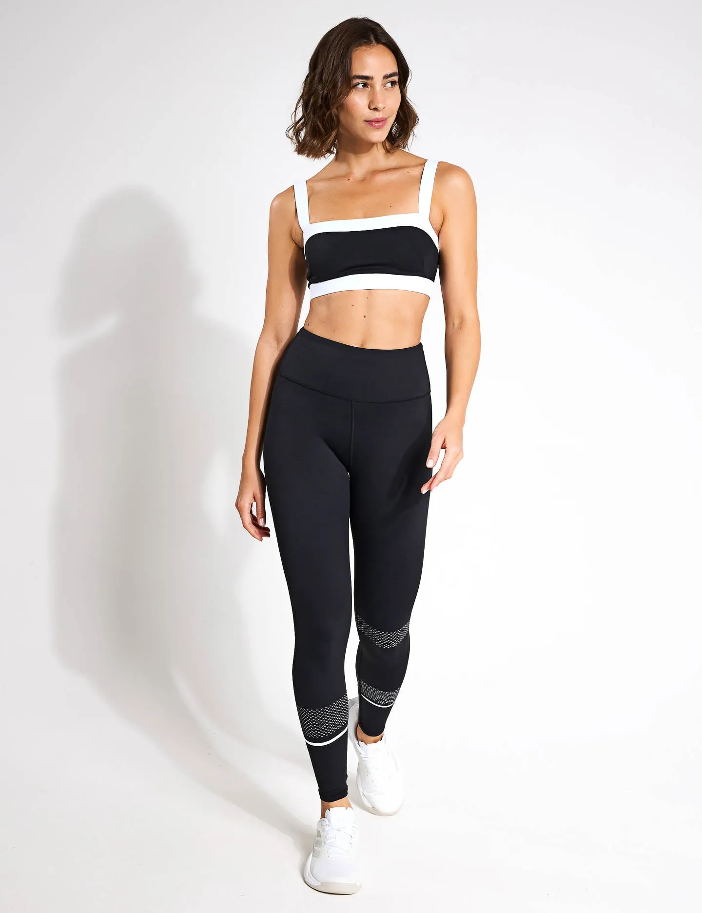 Aktivieren Sie die Full Length Legging - Schwarz/Weiß
