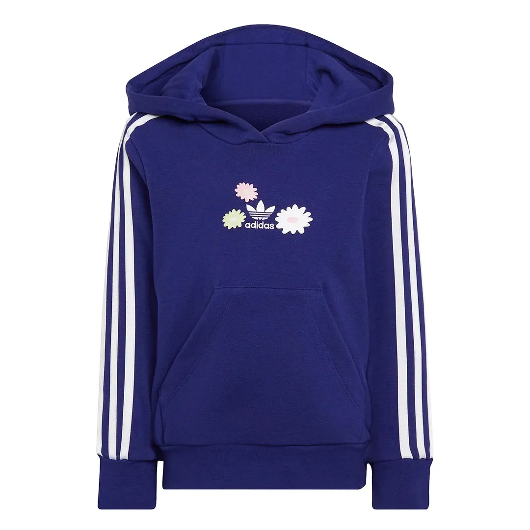 adidas - Mädchen (Kleinkind & Junior) Blumenmuster Kapuzenpullover & Strumpfhosen Set (HC4601)