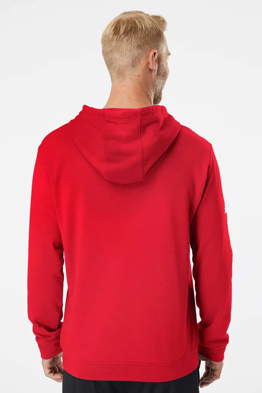 Adidas Herren Fleece Kapuzenpullover mit Kangaroo-Tasche - Rot