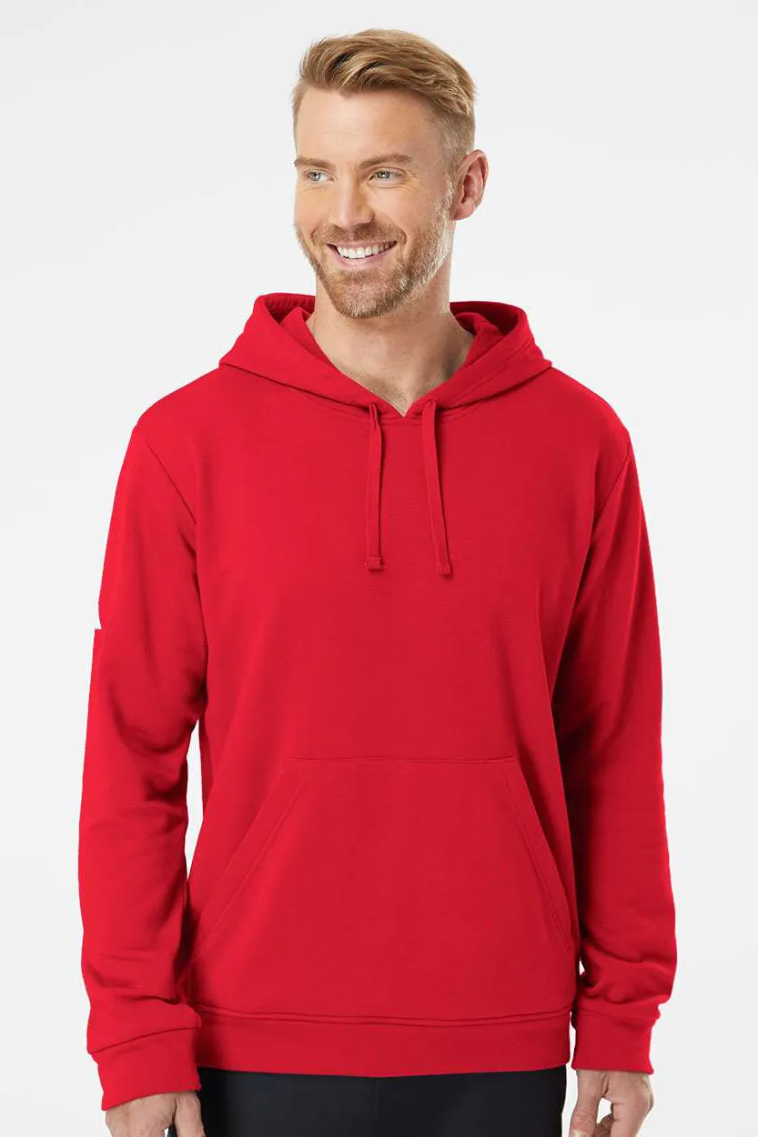 Adidas Herren Fleece Kapuzenpullover mit Kangaroo-Tasche - Rot