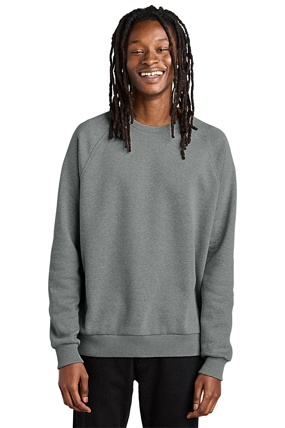 Allmade Herren CVC Fleece Crewneck Sweatshirt - Heather Aluminiumgrau