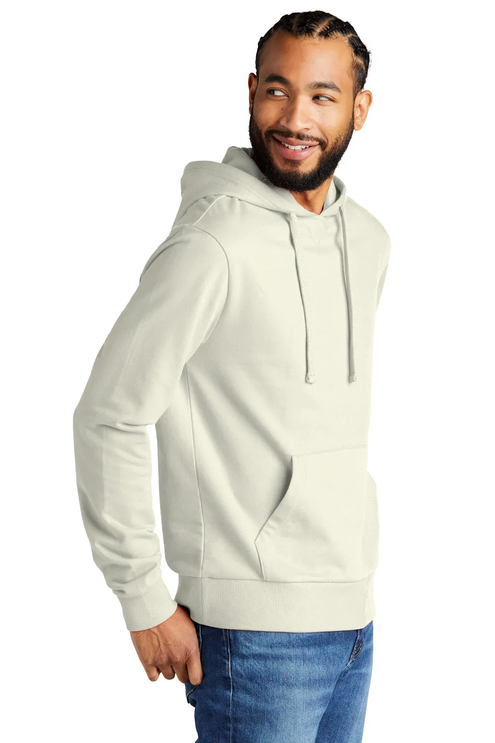 Allmade Herren Bio-French-Terry Kapuzenpullover mit Kangaroo-Tasche - Weißer Sand