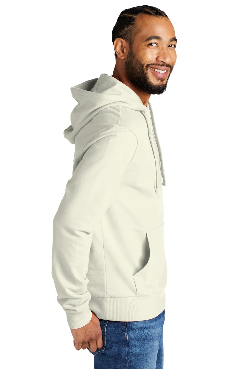 Allmade Herren Bio-French-Terry Kapuzenpullover mit Kangaroo-Tasche - Weißer Sand