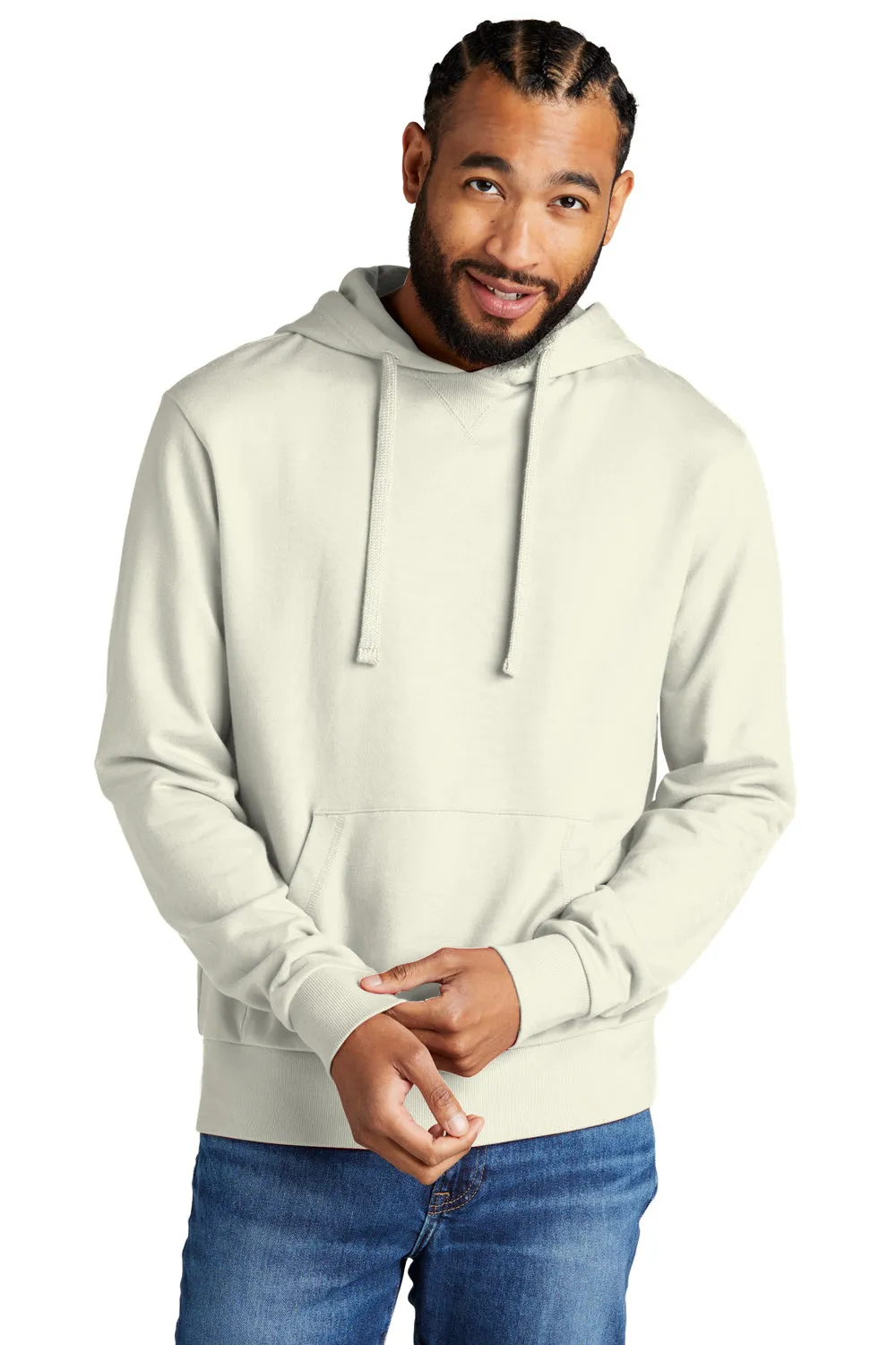 Allmade Herren Bio-French-Terry Kapuzenpullover mit Kangaroo-Tasche - Weißer Sand