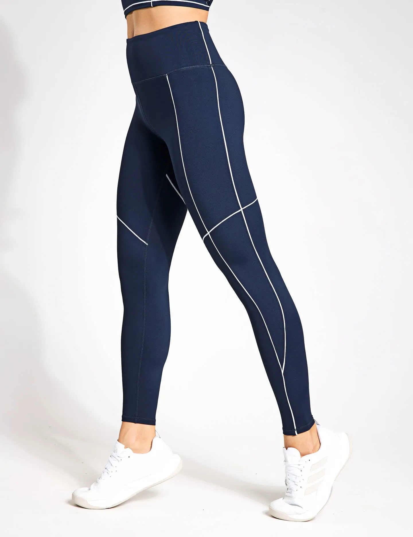 Amara Legging - Marineblau/Weiß