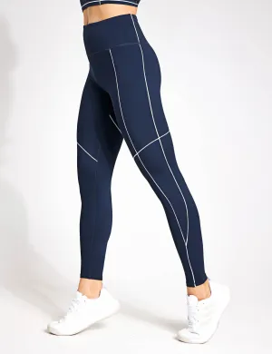 Amara Legging - Marineblau/Weiß