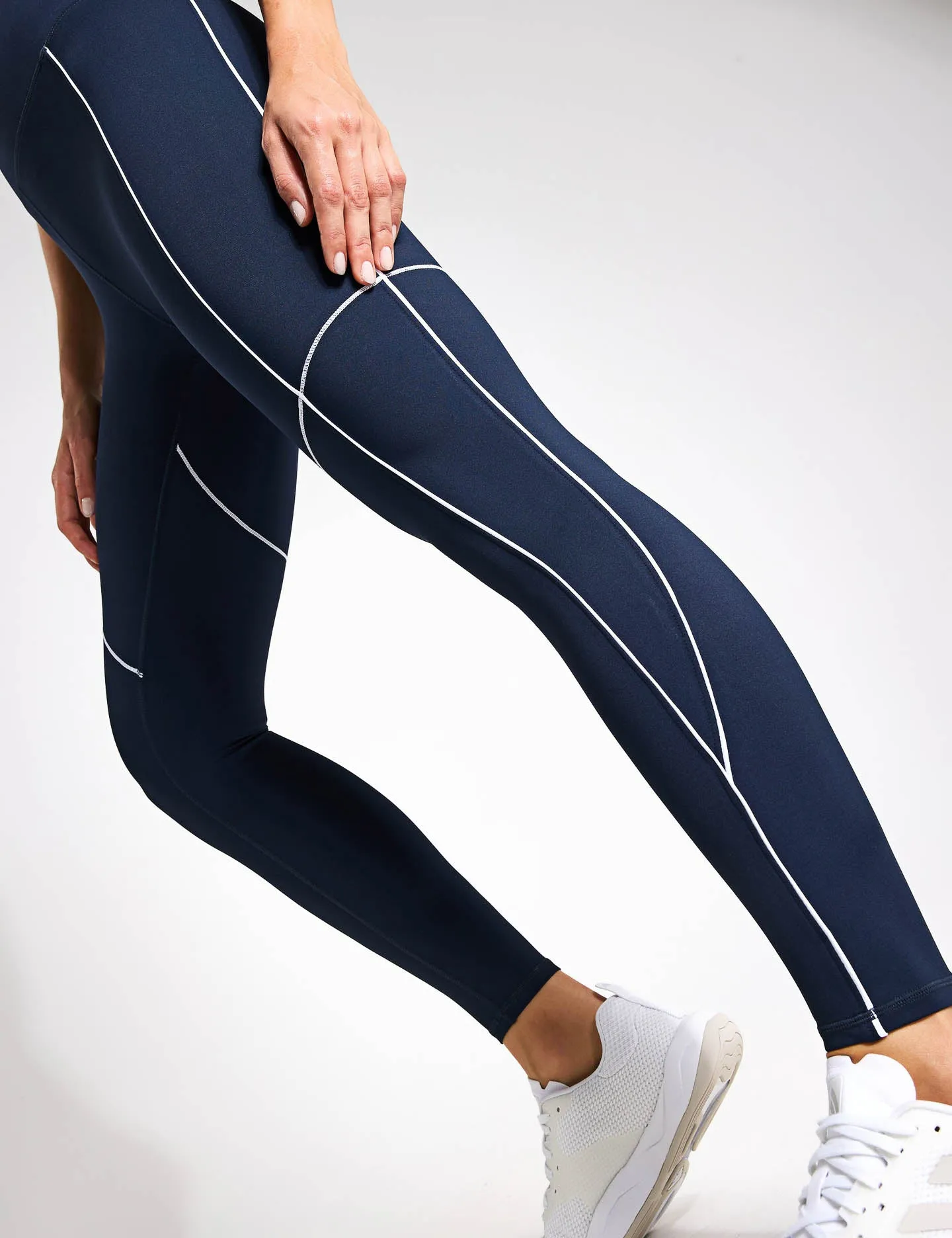 Amara Legging - Marineblau/Weiß
