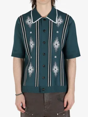 AMIRI - Herren Starburst Knopf-Down Polo Kleidung_amiri