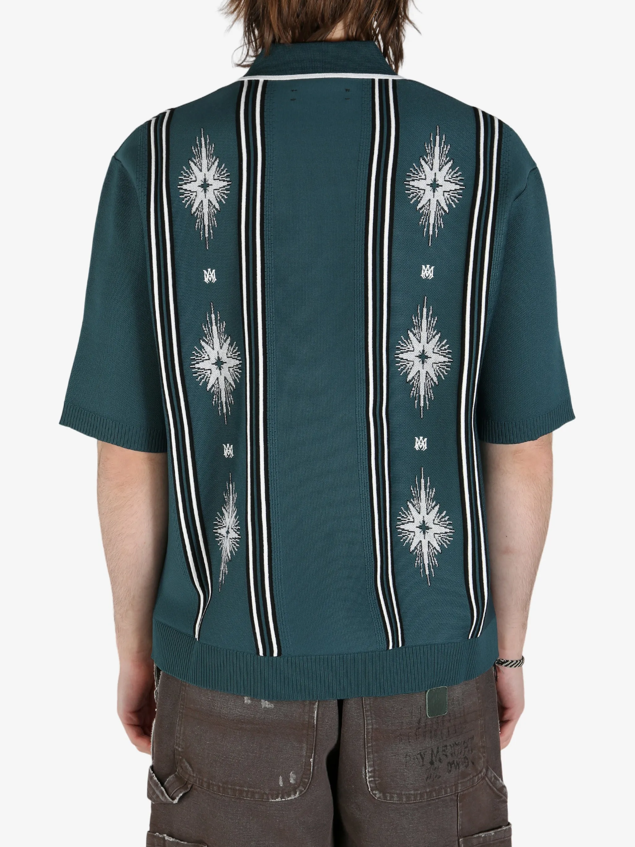 AMIRI - Herren Starburst Knopf-Down Polo Kleidung_amiri