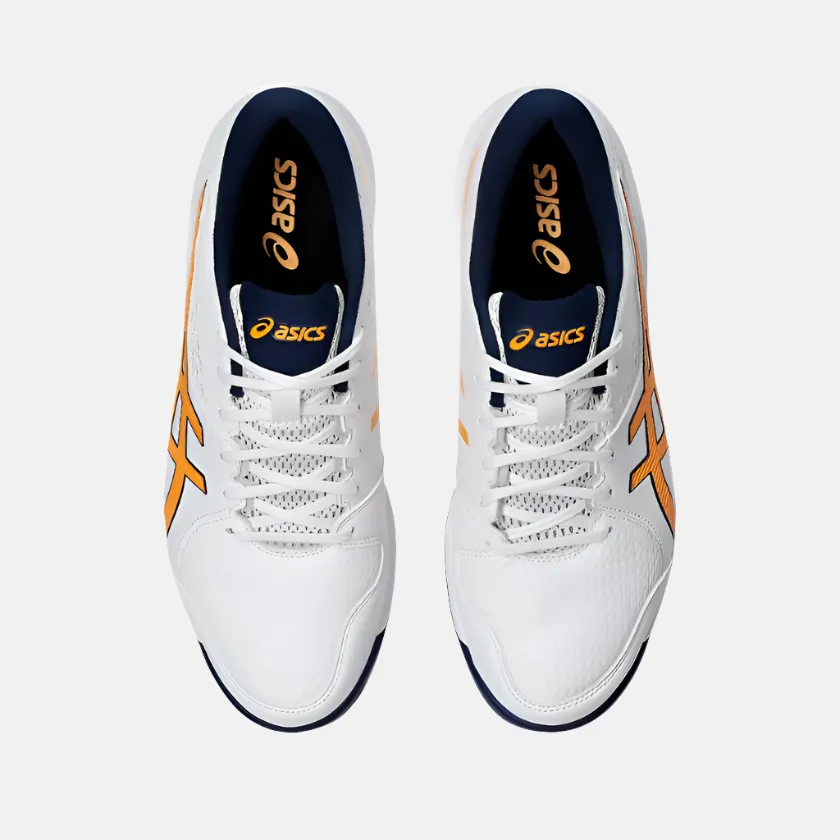 Asics GEL-PEAKE 2 Unisex Cricket Schuhe - Weiß/Stadion Orange Asics Schuhe