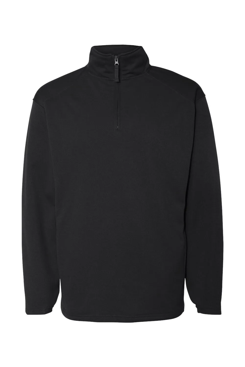 Badger Herren Performance Fleece-Pullover mit Feuchtigkeitstransport und 1/4-Zip sowie Taschen - Schwarz