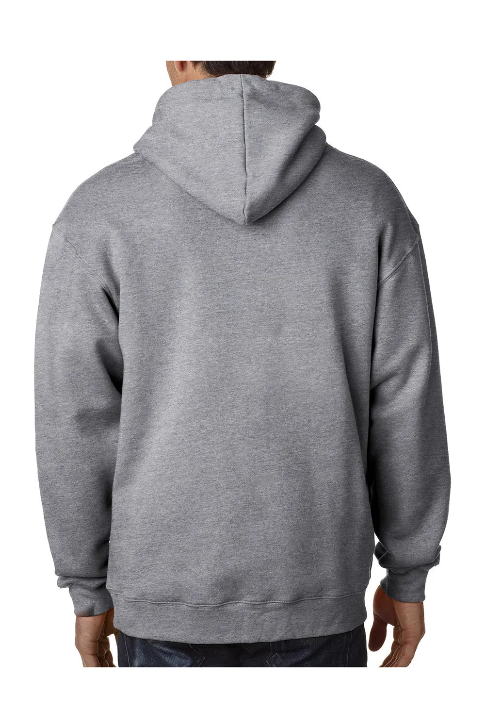 Bayside Herren USA Gemachter Kapuzenpullover mit Reißverschluss und Taschen - Dunkel Aschgrau