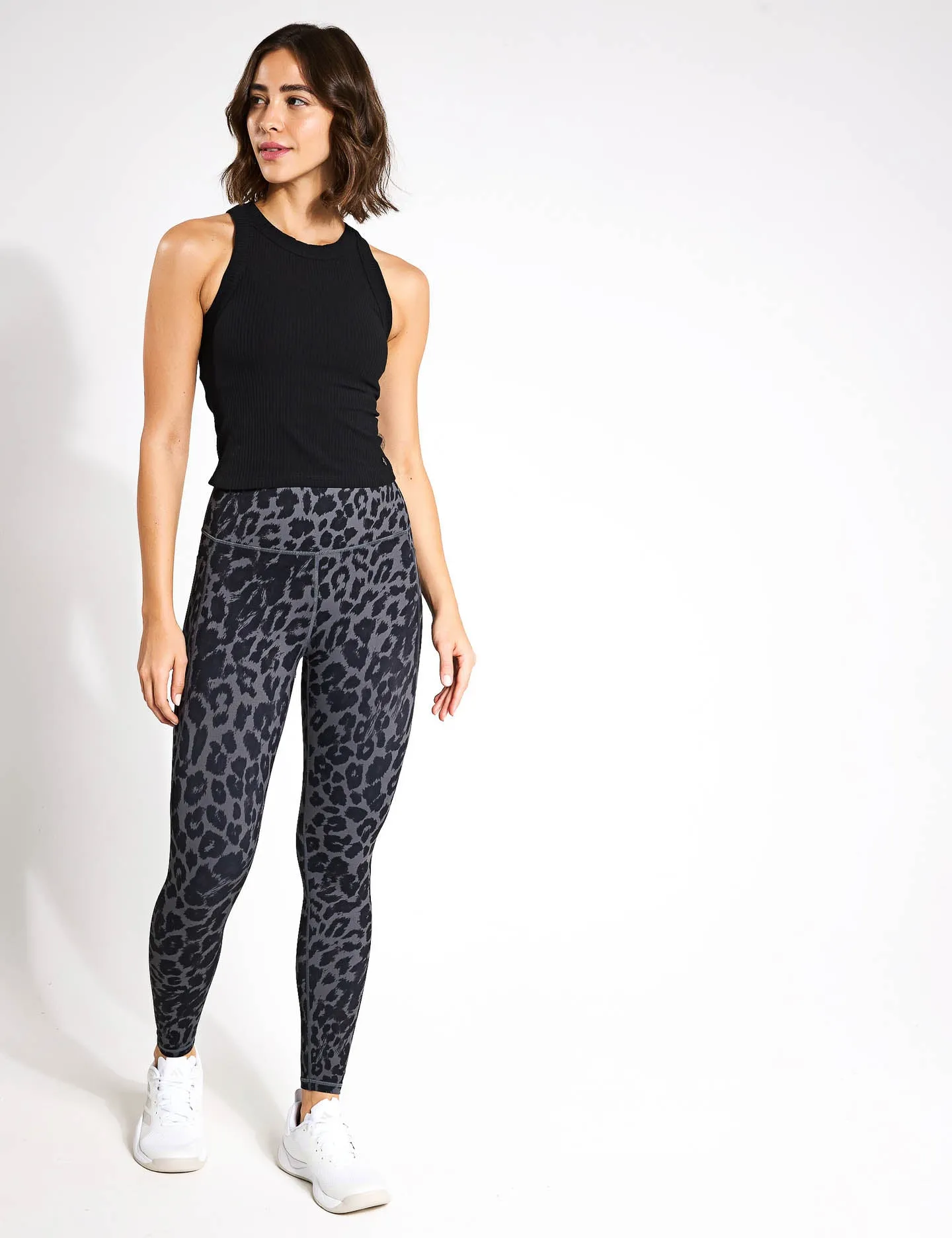Becca Legging - Mineralgrau Leopard