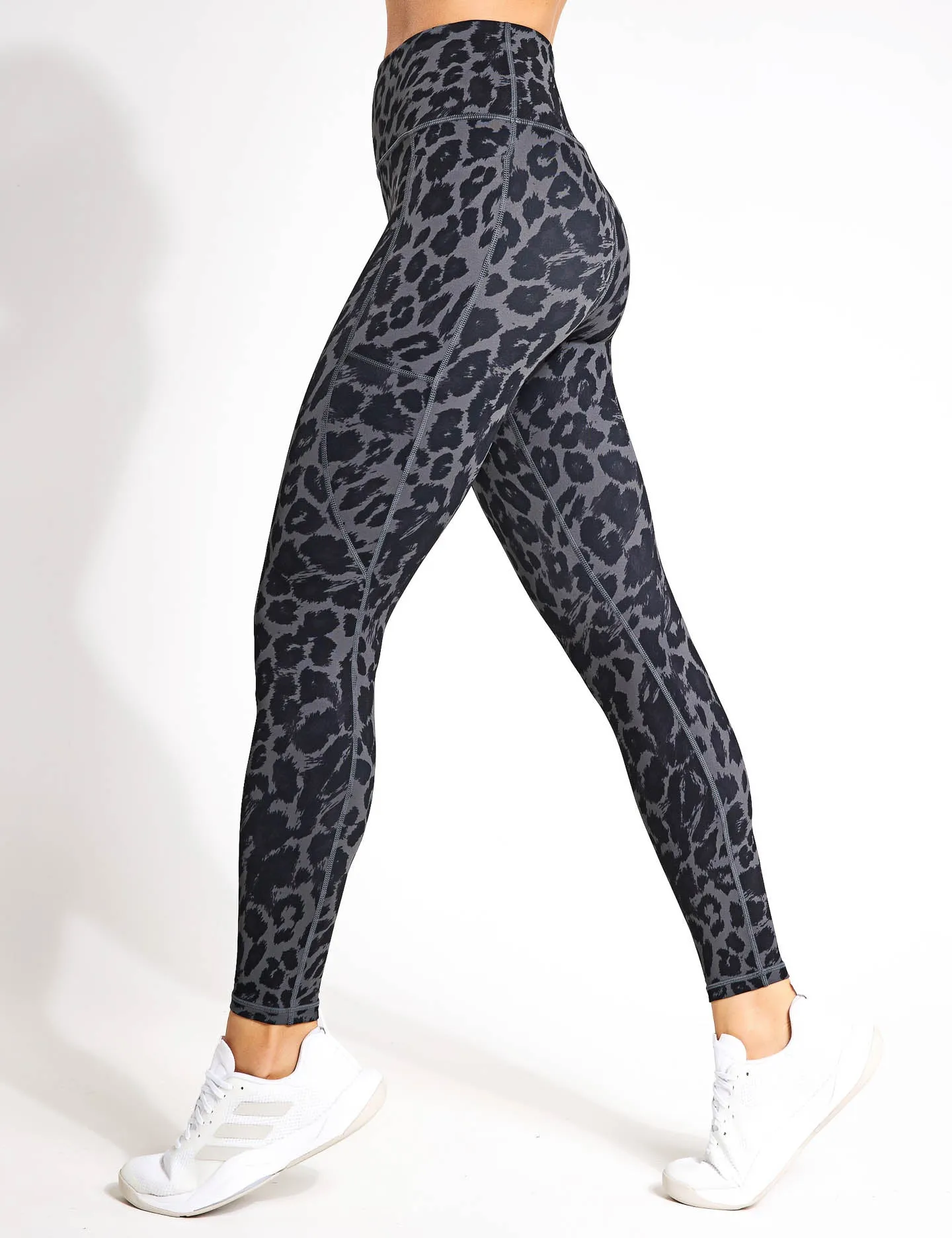 Becca Legging - Mineralgrau Leopard