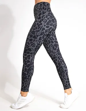 Becca Legging - Mineralgrau Leopard