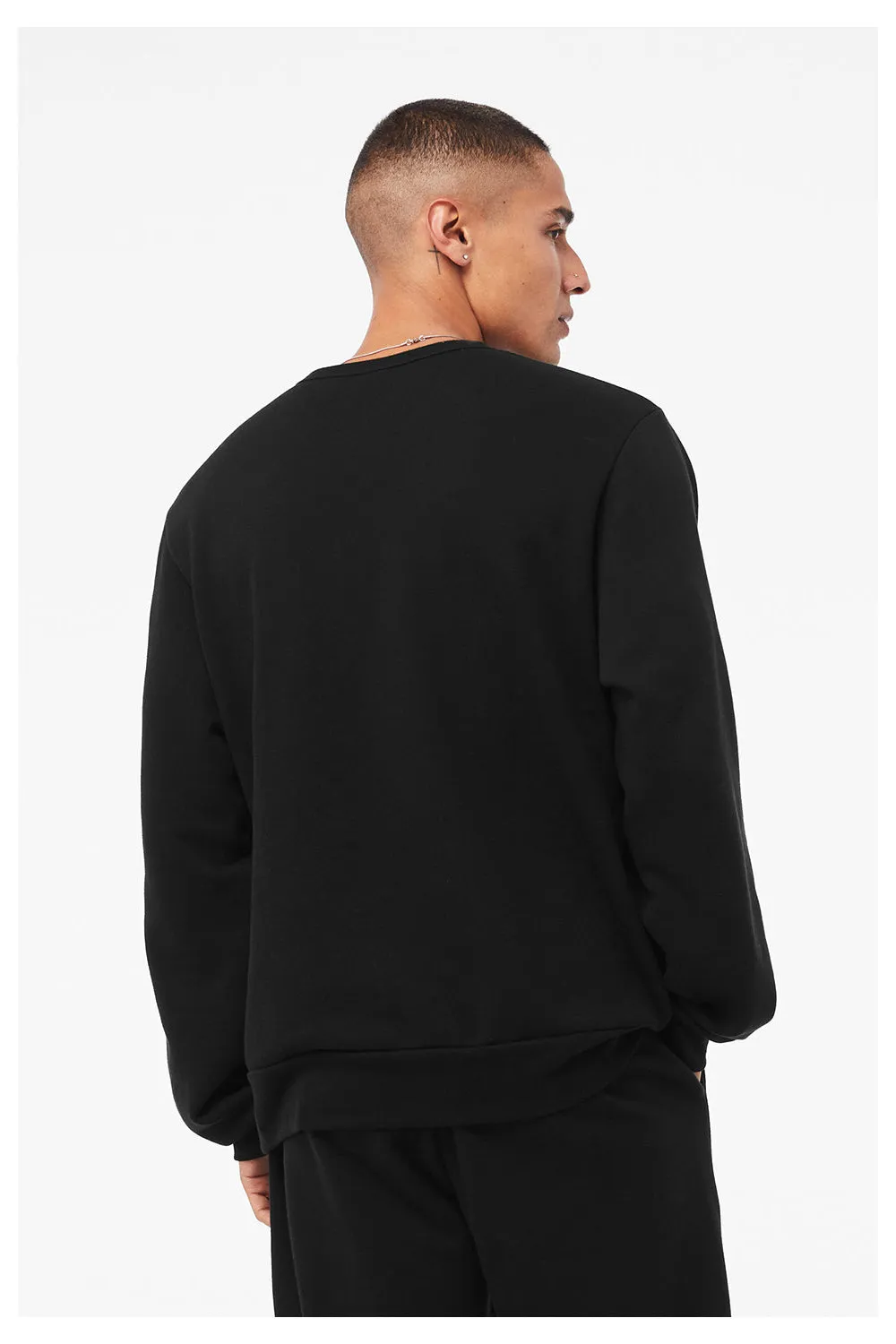Bella   Canvas Herren Classic Crewneck Sweatshirt - Schwarz