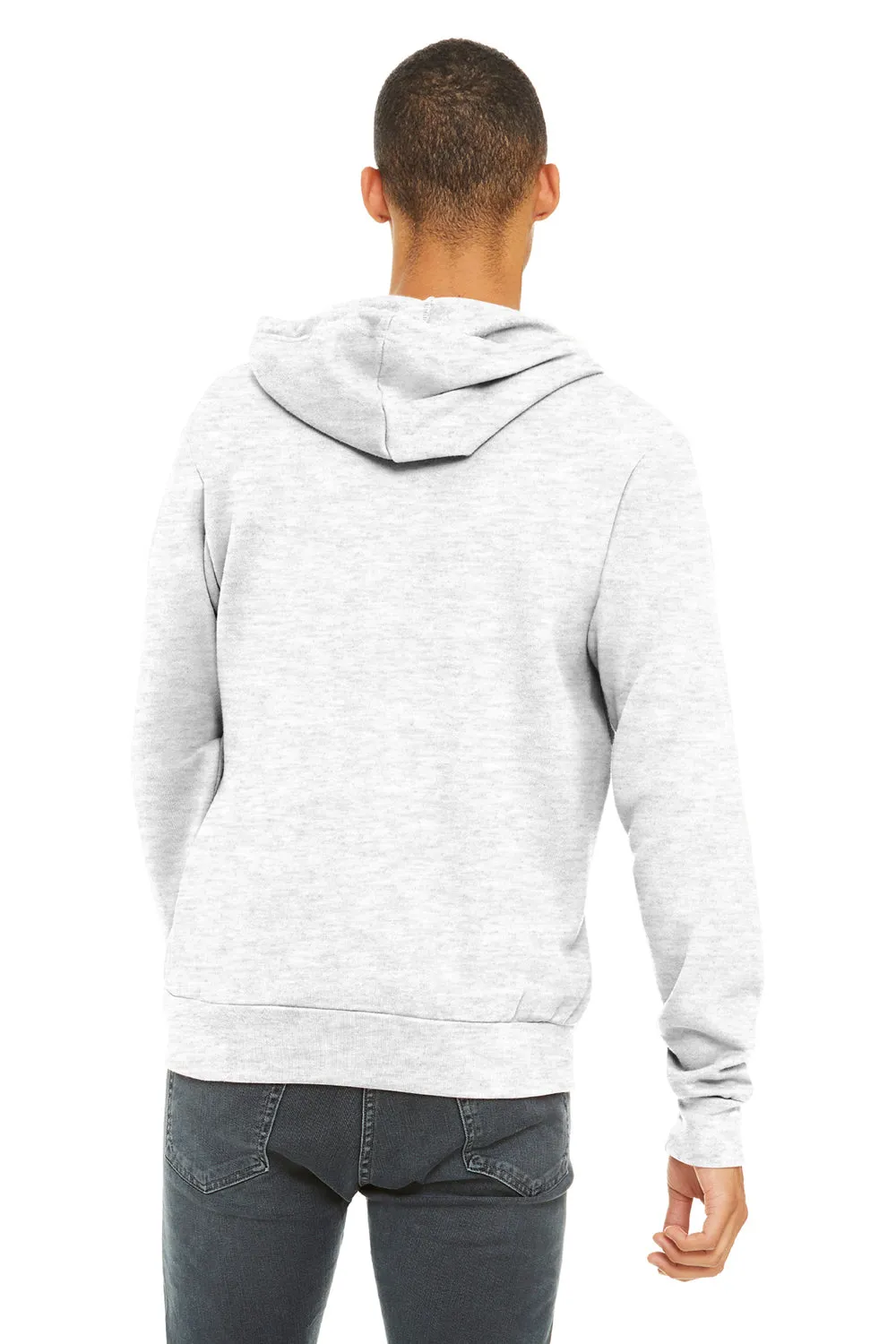 Bella   Canvas Herren Fleece Full-Zip Kapuzenpullover mit Taschen - Aschgrau
