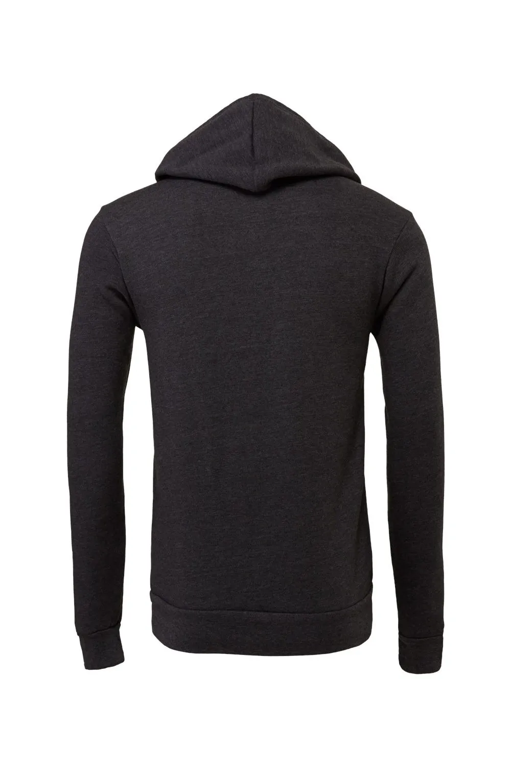 Bella   Canvas Herren Hoodie mit Kapuze und Kangaroo-Tasche aus Sponge-Fleece - Heather Dunkelgrau