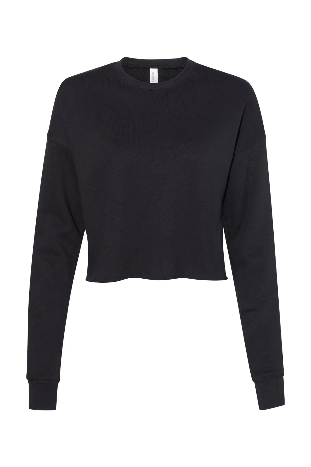 Bella   Canvas Damen Cropped Fleece Crewneck Sweatshirt - Schwarz