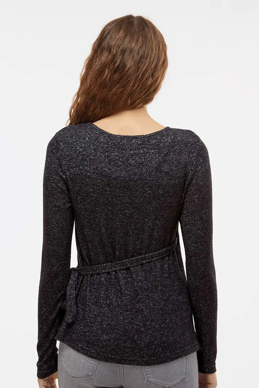 Boxercraft Damen Kuschel-Wrap-Sweatshirt - Heather Schwarz - Ausverkauf