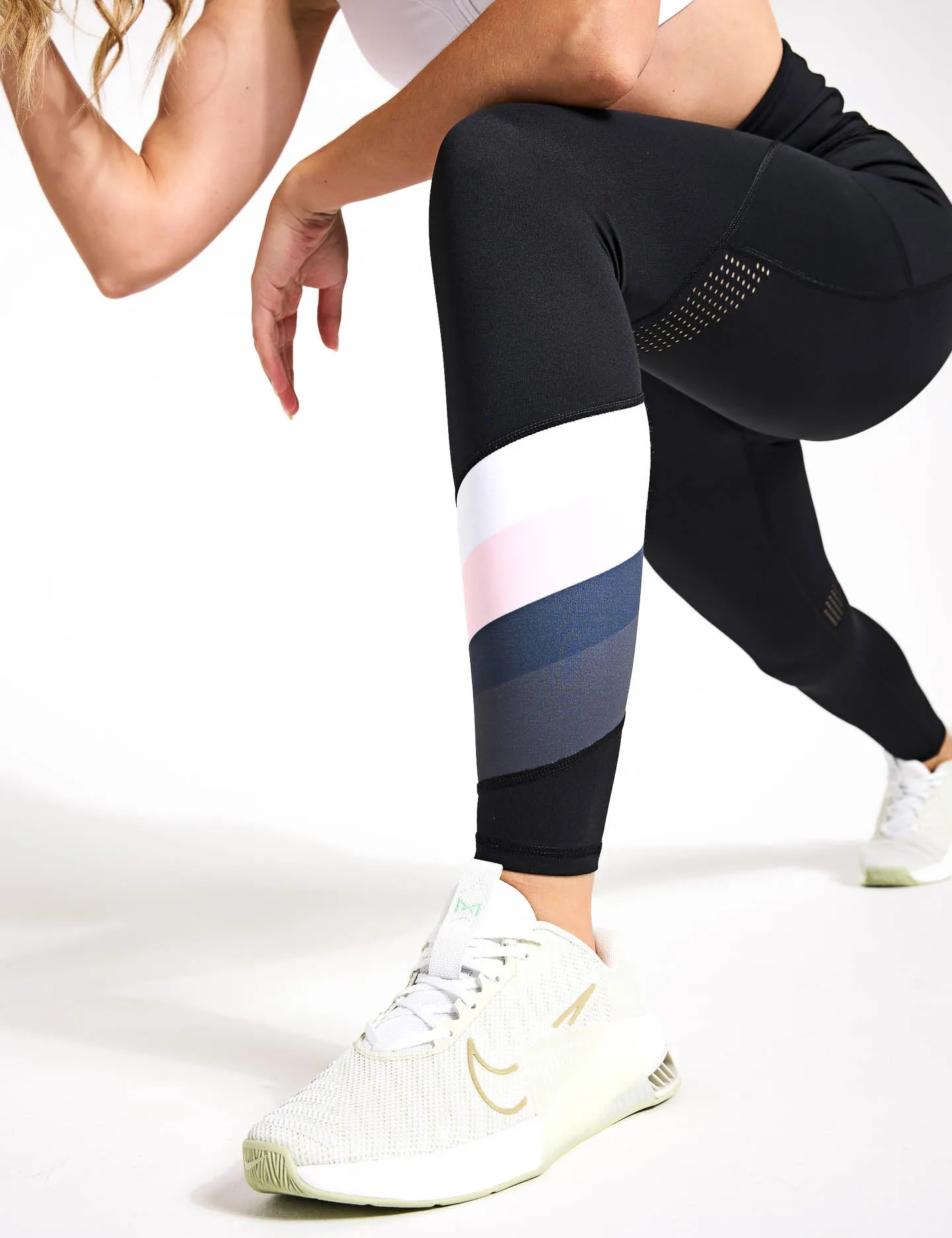 Brooklyn Leggings - Schwarz/Lila/Weiß