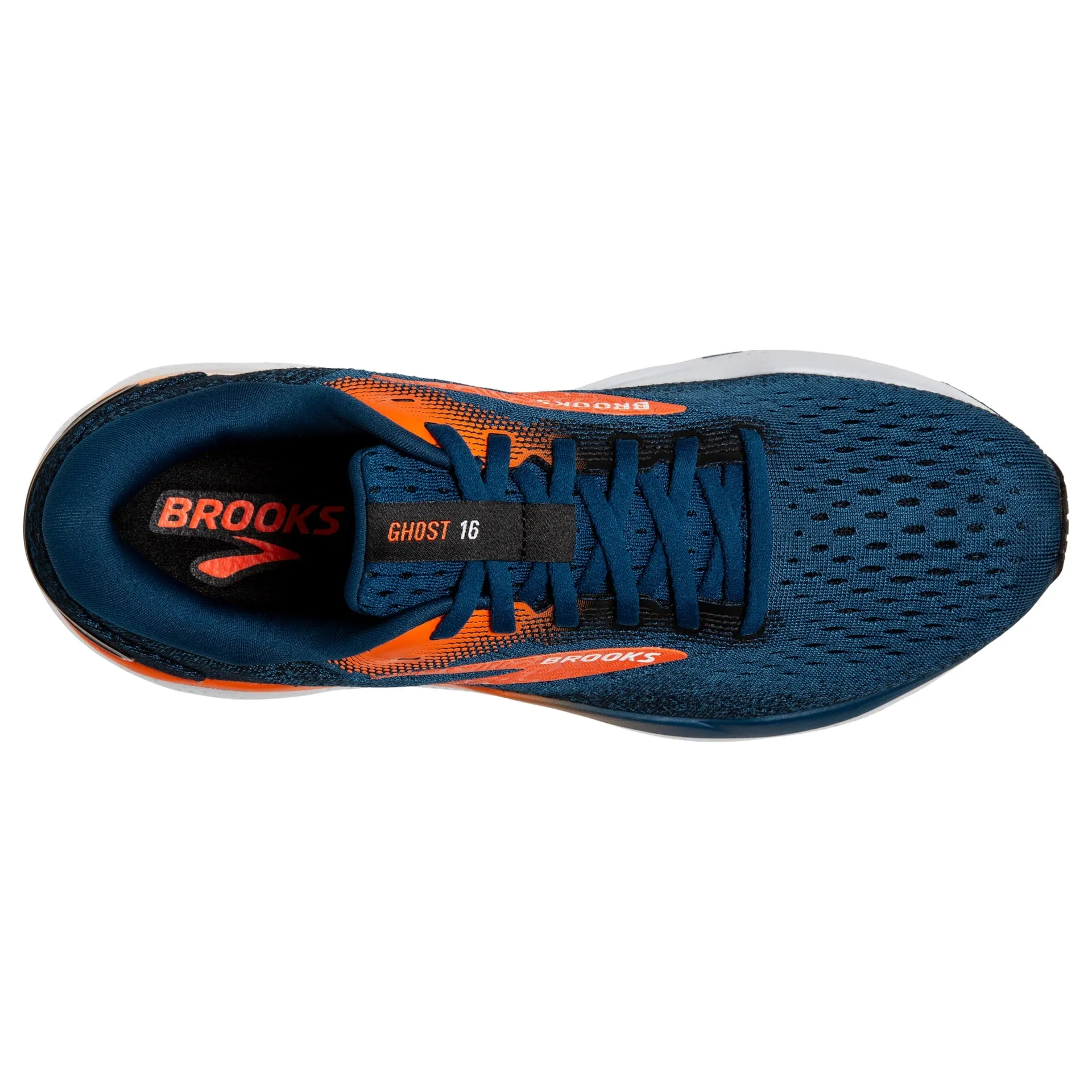 Brooks Herren Ghost 16 - Blauer Opal/Schwarz/Kapuzinerkresse (1104181D474) Brooks