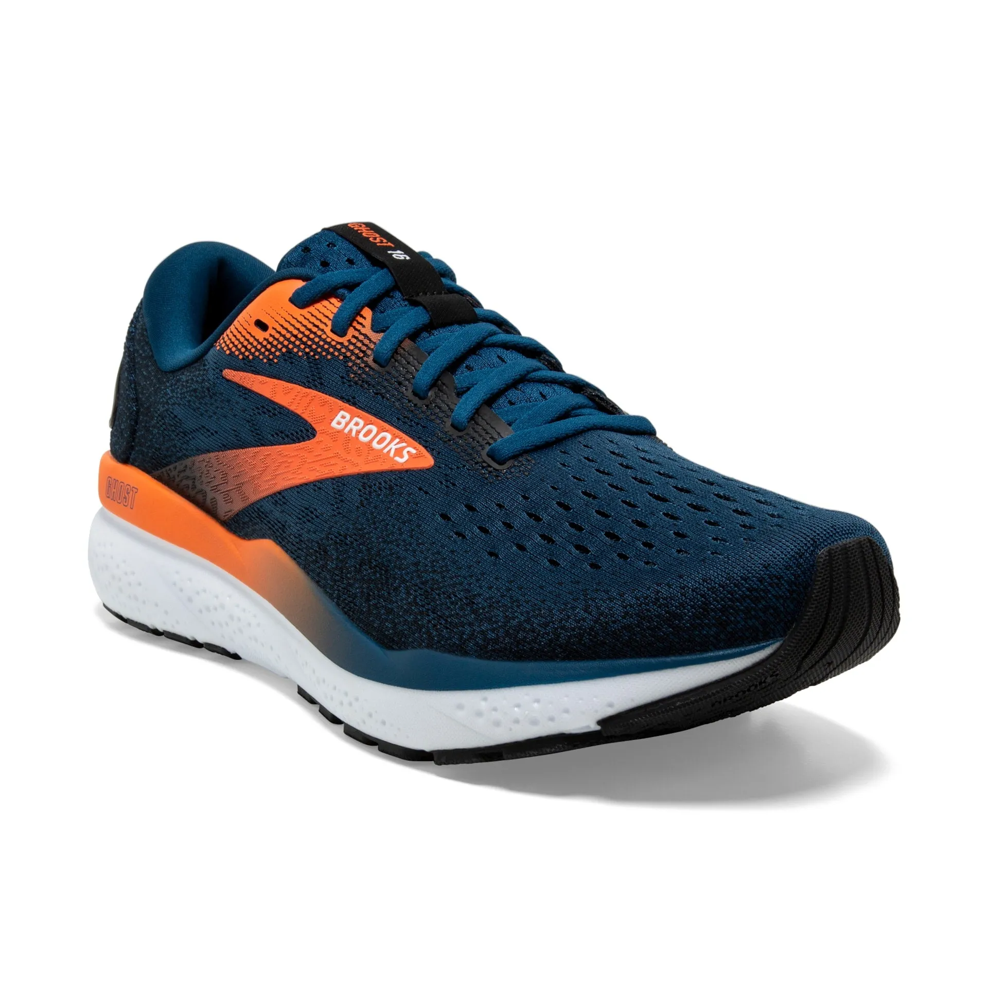 Brooks Herren Ghost 16 - Blauer Opal/Schwarz/Kapuzinerkresse (1104181D474) Brooks