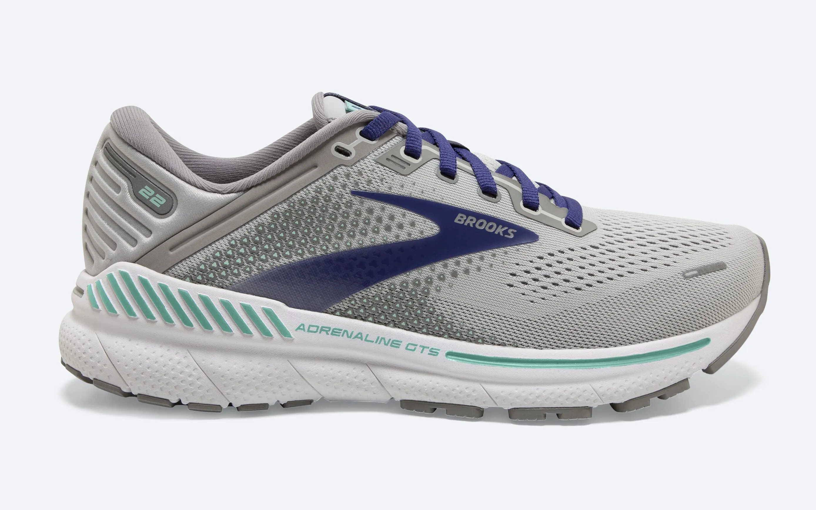 Brooks Damen Adrenaline GTS 22 Weite - Legierung/Grün/Blau (1203531D045) Brooks