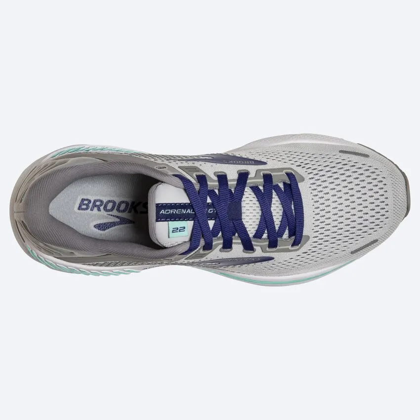 Brooks Damen Adrenaline GTS 22 Weite - Legierung/Grün/Blau (1203531D045) Brooks