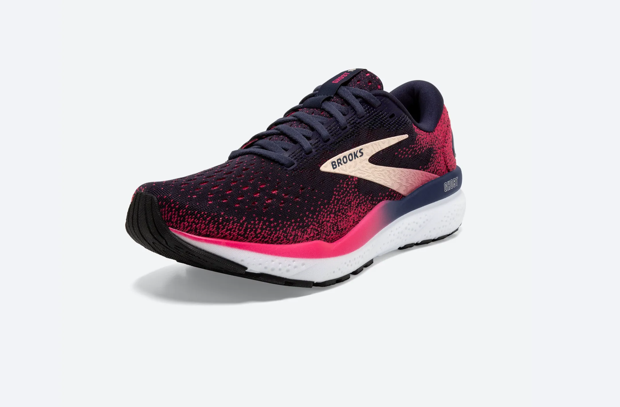 Brooks Womens Ghost 16 - Marineblau/Himbeere/Aprikose (1204071D422) Brooks
