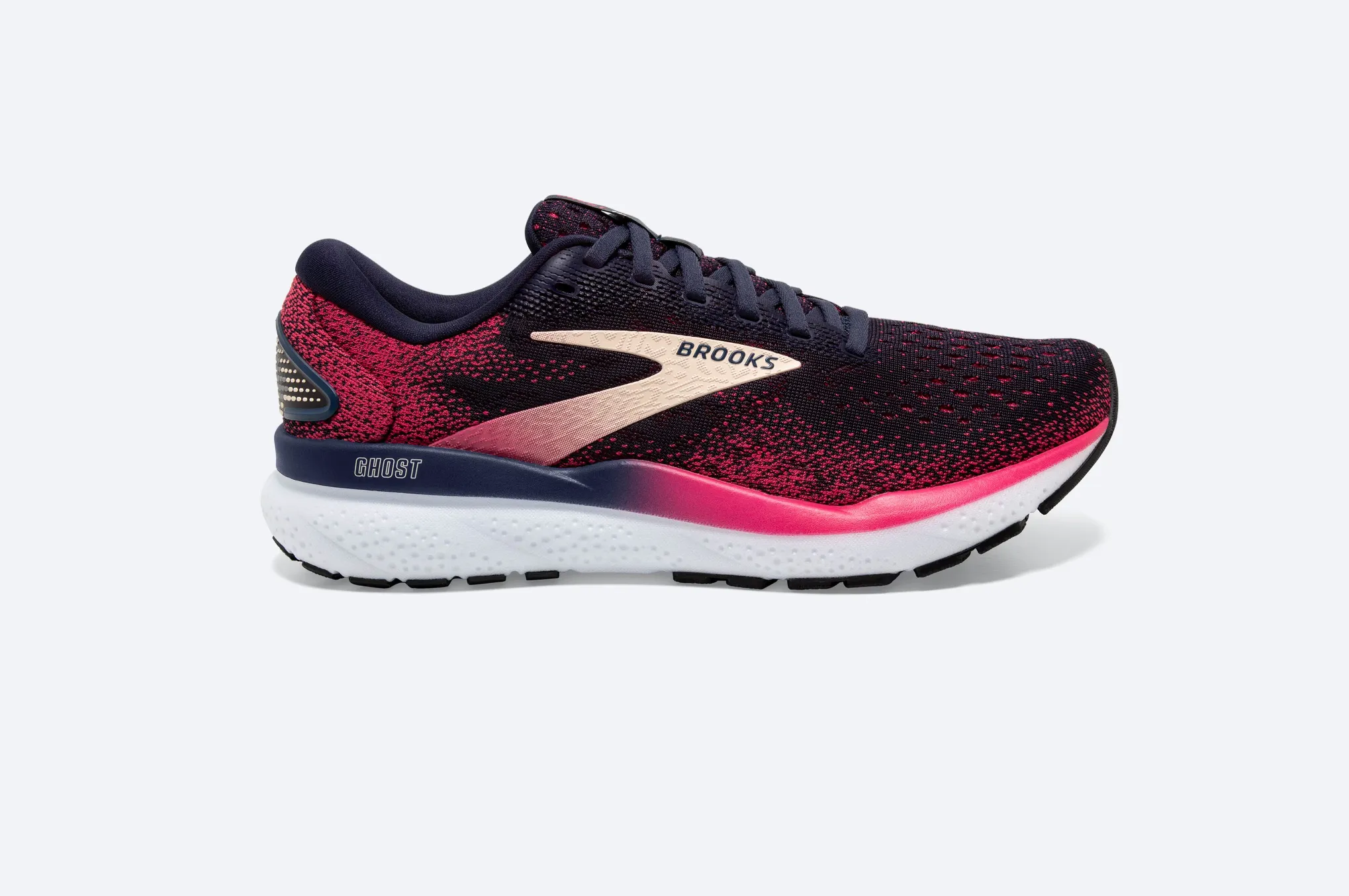 Brooks Womens Ghost 16 - Marineblau/Himbeere/Aprikose (1204071D422) Brooks