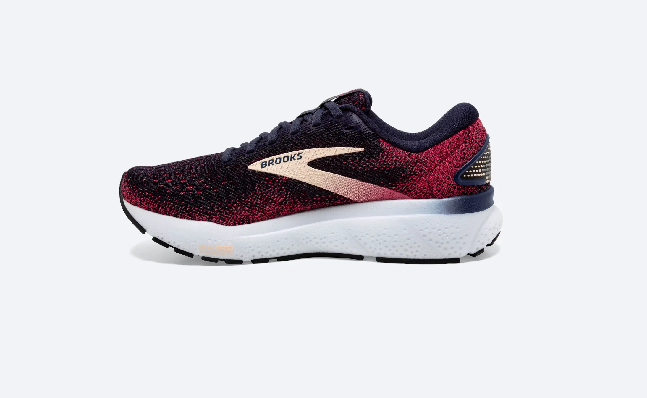 Brooks Womens Ghost 16 - Marineblau/Himbeere/Aprikose (1204071D422) Brooks