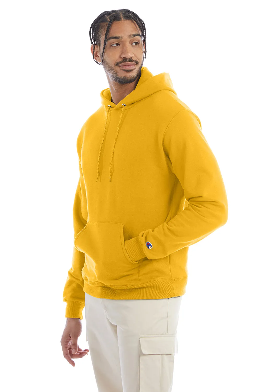 Champion Herren Double Dry Eco Feuchtigkeitstransportierende Fleece Kapuzenpullover Hoodie mit Kangaroo-Tasche - Gold