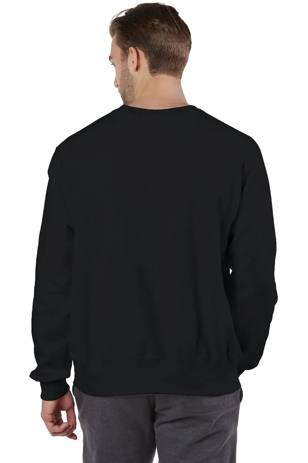 Champion Herren Rundhals-Sweatshirt mit Schrumpffestigkeit - Schwarz