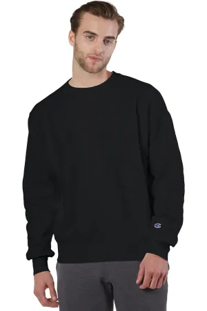 Champion Herren Rundhals-Sweatshirt mit Schrumpffestigkeit - Schwarz