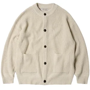 Kleidung Frizmworks Herren Frizmworks Schwere Wolle Rund Cardigan Creme