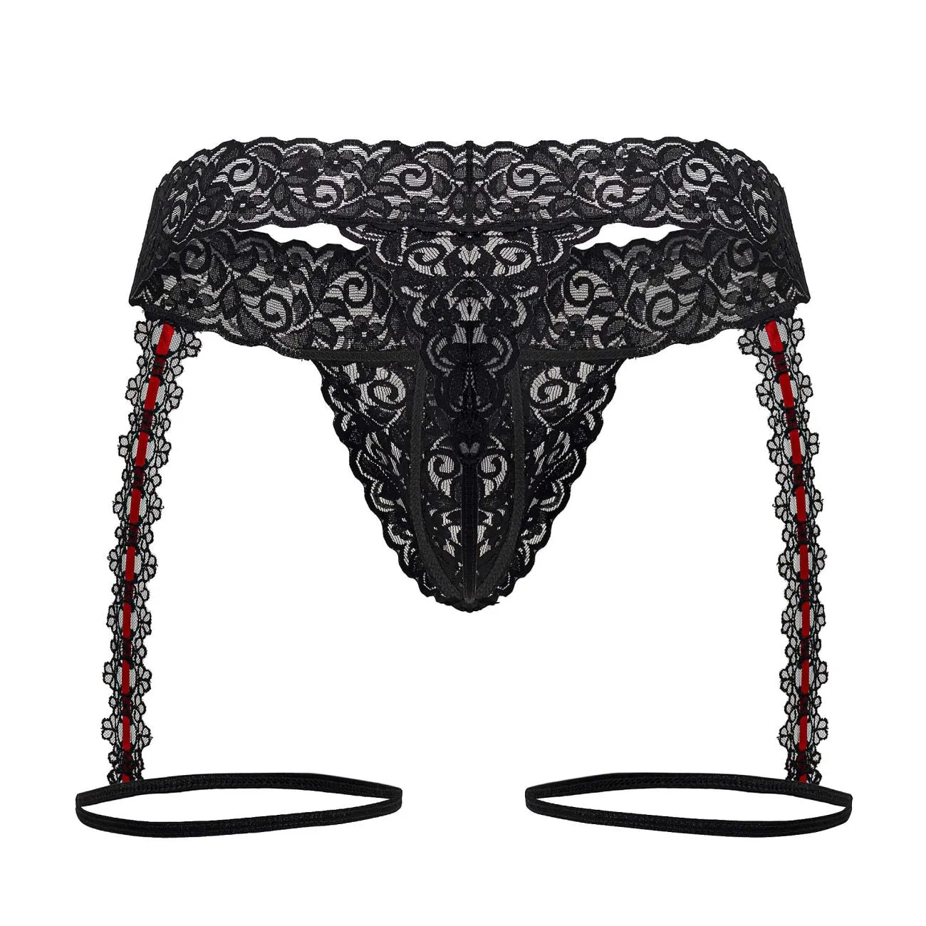 Bekleidung_Candyman_Herrenunterwäsche CandyMan 99803 Spitzenhalter Tanga Farbe Schwarz