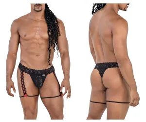 Bekleidung_Candyman_Herrenunterwäsche CandyMan 99803 Spitzenhalter Tanga Farbe Schwarz