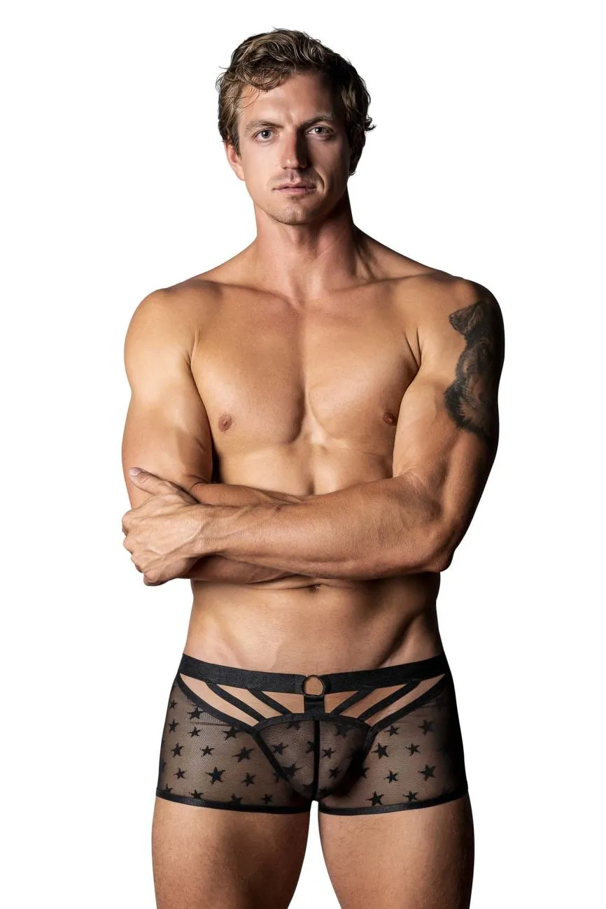 Bekleidung_Herren Power_Herrenunterwäsche Male Power 122-291 Love Star Short mit Ring Farbe Schwarz