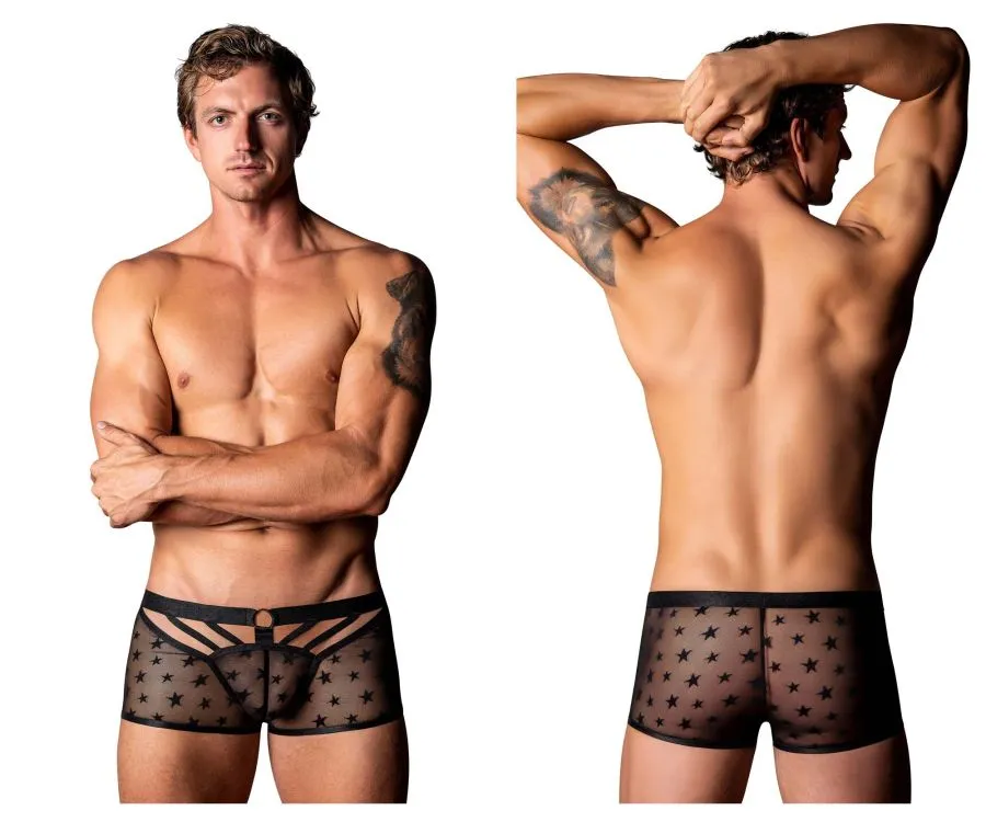 Bekleidung_Herren Power_Herrenunterwäsche Male Power 122-291 Love Star Short mit Ring Farbe Schwarz