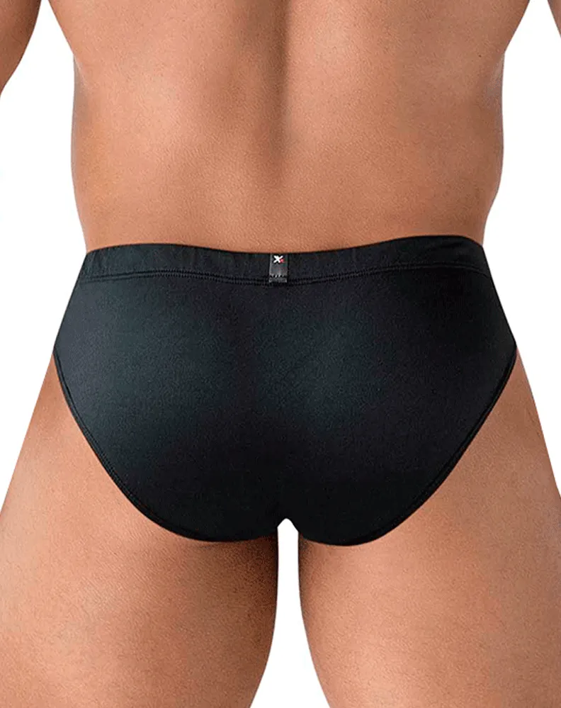 Clothing_Xtremen_Herrenunterwäsche Xtremen 91207b Mikrofaser-Slip Schwarz