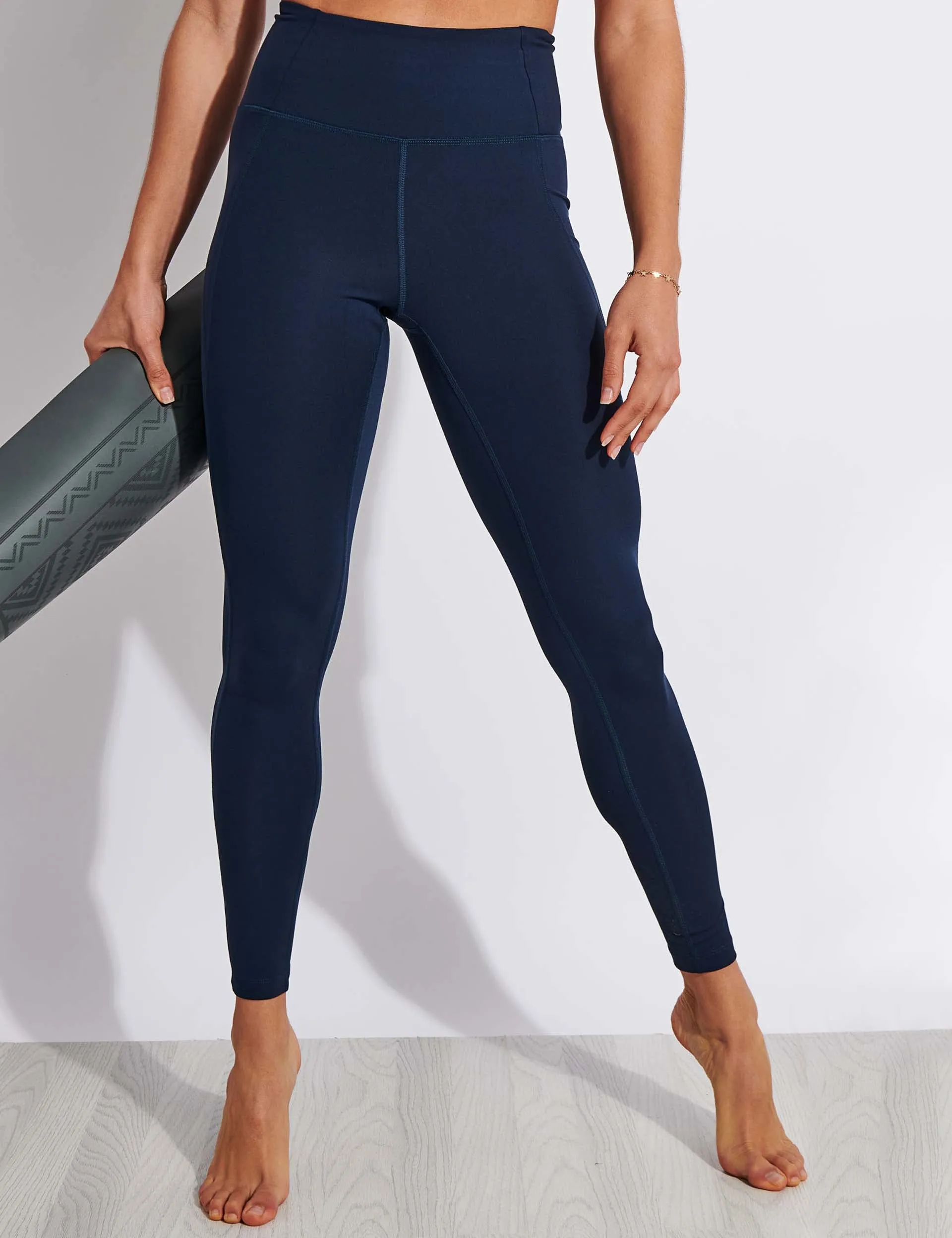 Kompressions-Hochtaillierte Leggings - Mitternacht
