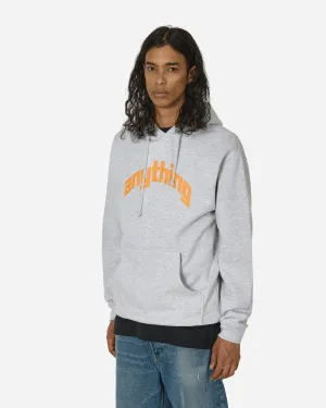 Gebogenes Logo Hoodie Heather Grau
