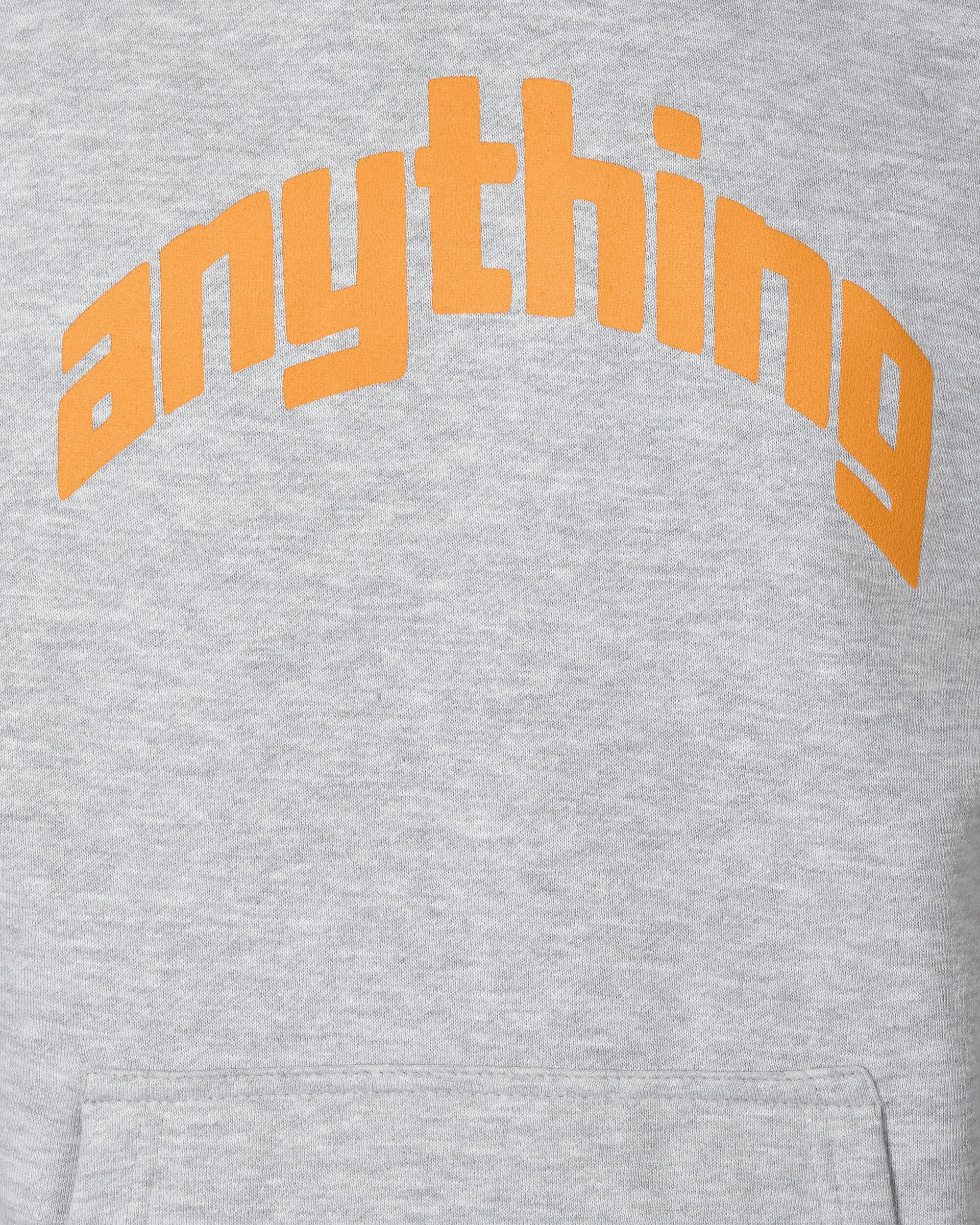 Gebogenes Logo Hoodie Heather Grau