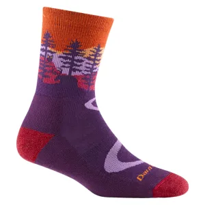 Darn Tough Socken Damen Northwoods Micro Crew Midweight mit Polsterung in Nachtschatten