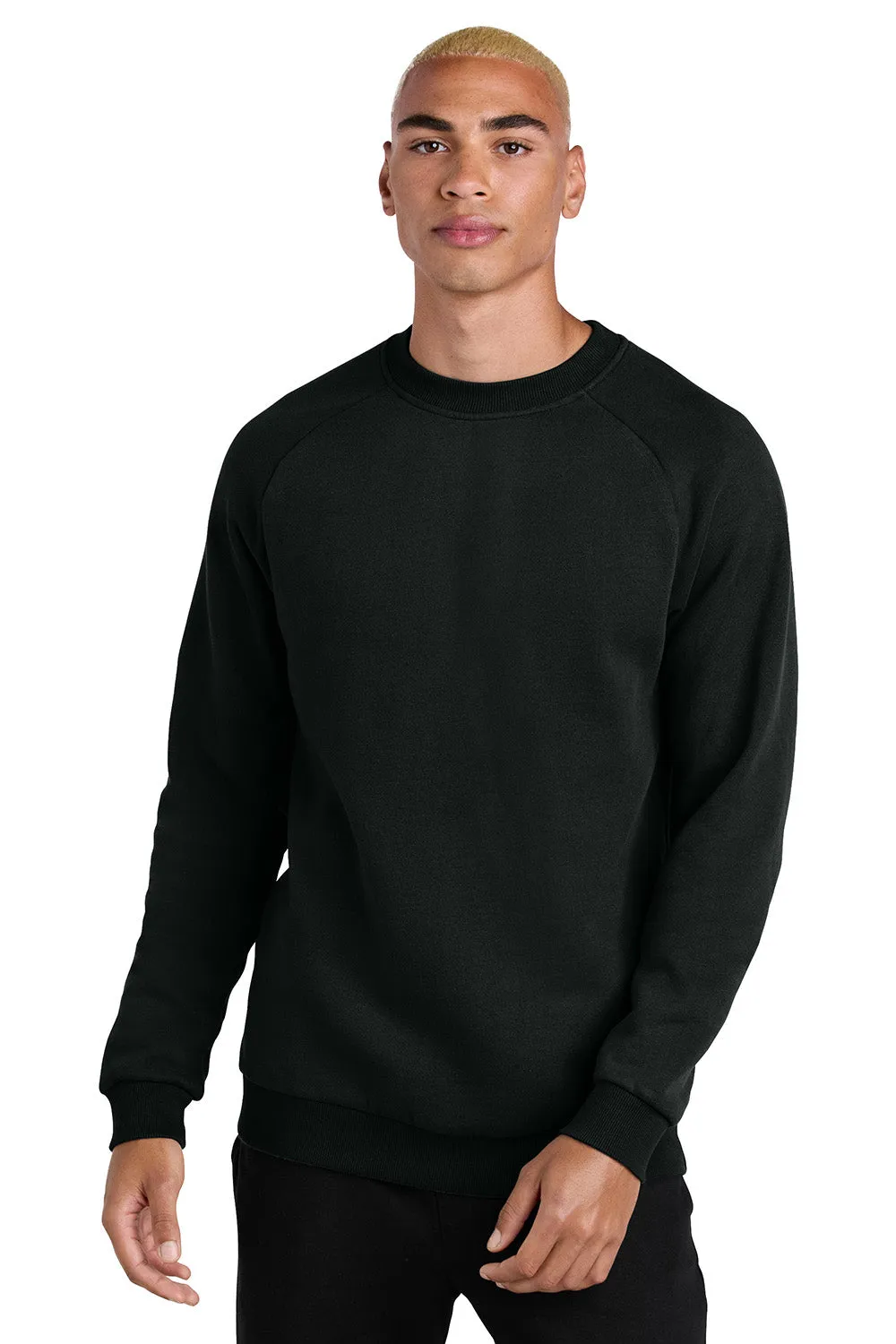 District Mens Cloud Fleece Crewneck Sweatshirt - Tiefschwarz