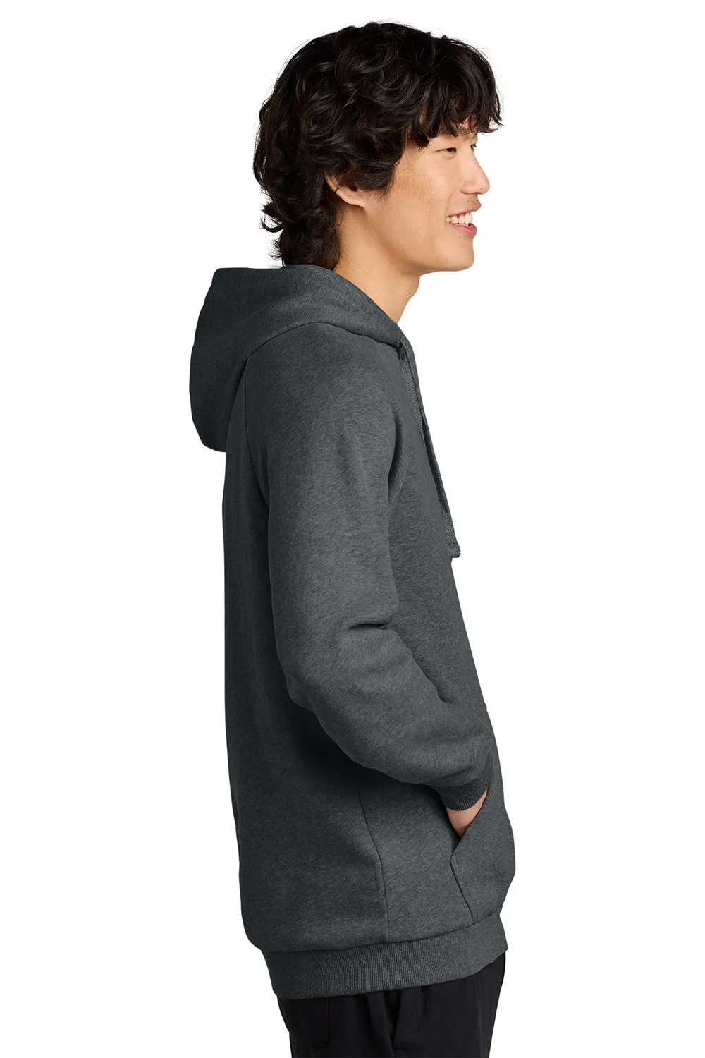 District Herren Cloud Fleece Kapuzenpullover mit Kangaroo-Tasche - Heather Charcoal Grau
