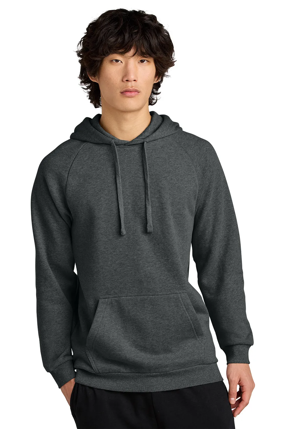 District Herren Cloud Fleece Kapuzenpullover mit Kangaroo-Tasche - Heather Charcoal Grau