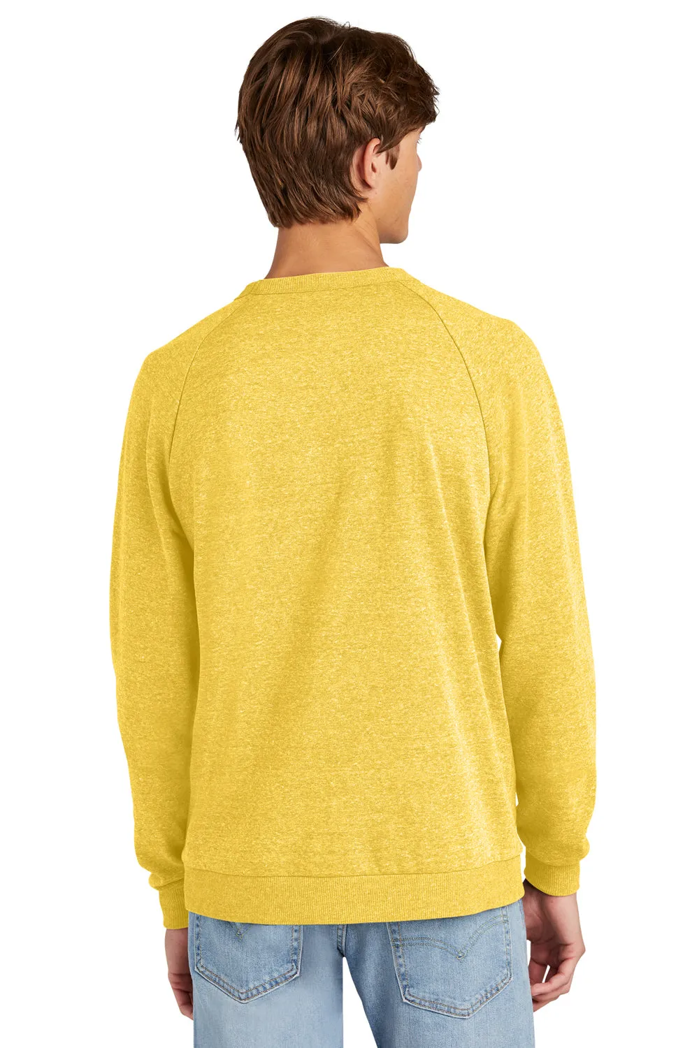 District Herren Perfektes Tri-Fleece Rundhalspullover - Meliertes Ockergelb