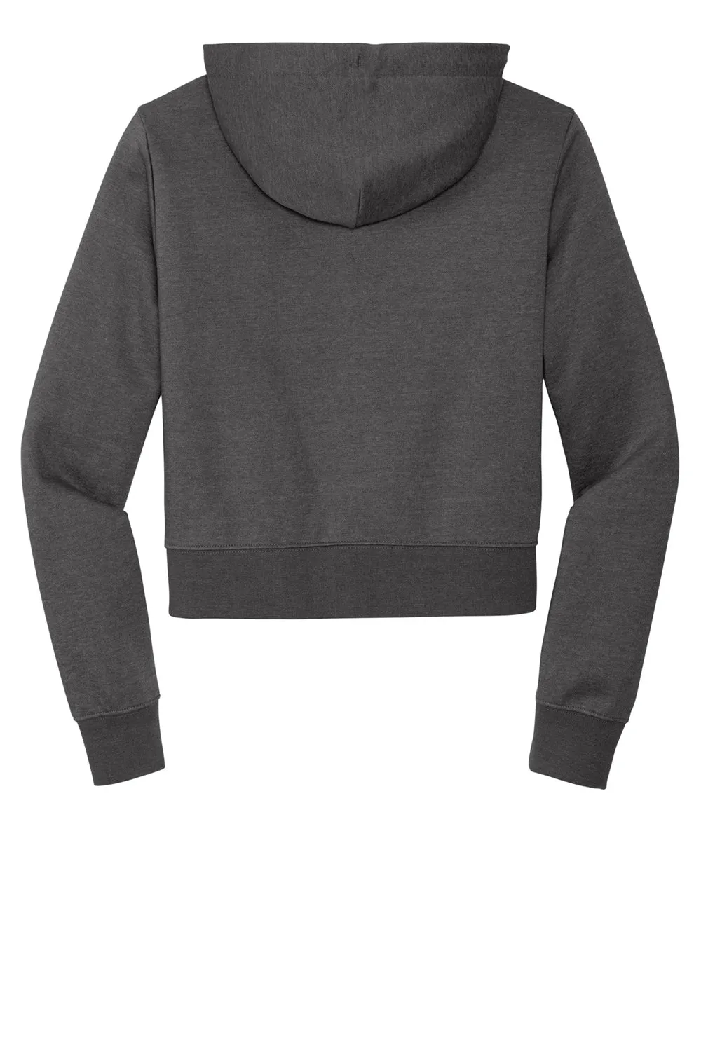 District Damen V.I.T. Fleece Kapuzenpullover mit Reißverschluss und Taschen - Heather Charcoal Grey